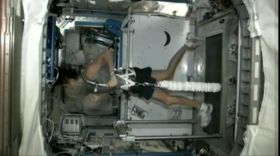 NASA Astronaut Completes 1st Triathlon in Space